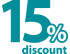 15 discount